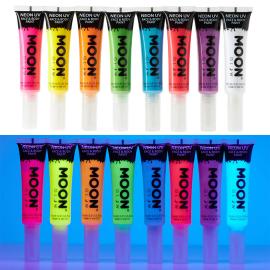 Moon Glow Neon UV Krops- & Ansigtsfarve med Børste