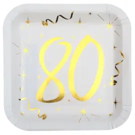 Paptallerkener 80 &Aring;r Sparkle