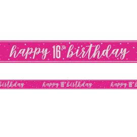 Happy 16th Birthday Guirlande Cerise 2,74 m