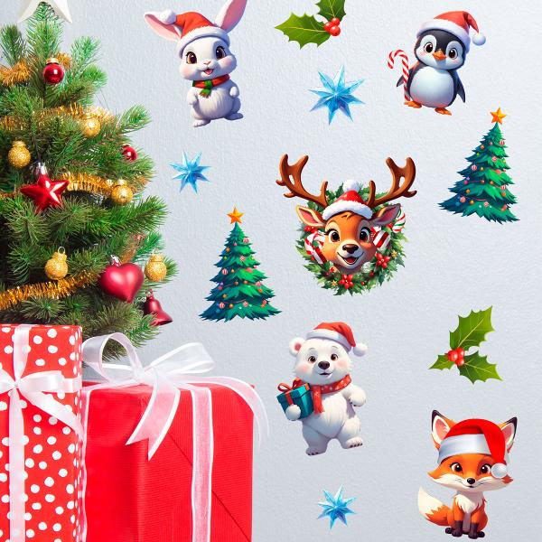 Vægklistermærker med Julemotiv 12-pak