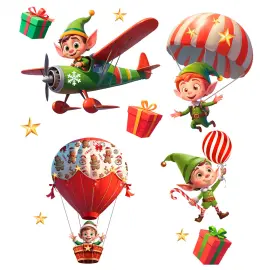 V&aelig;gklisterm&aelig;rker med Nisser 13-pak