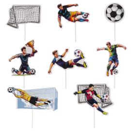 Cake Toppers Fodbold 10 cm 16-pak