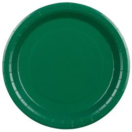 Paptallerkener M&oslash;rkegr&oslash;n 23 cm 6-pak