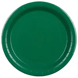 Paptallerkener M&oslash;rkegr&oslash;n 23 cm 6-pak