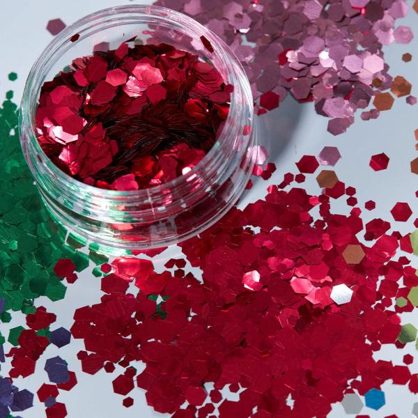 Moon Glitter Classic Chunky Glitter Rød