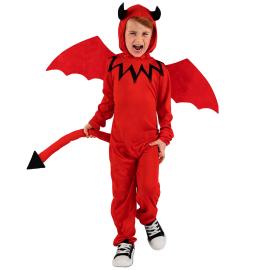 Djævlekostume med Hale og Vinger Børn 116-128 cm