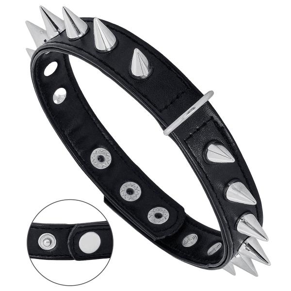 Choker med Nitter og Ring Sort
