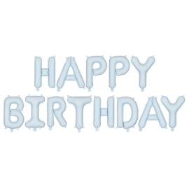 Happy Birthday Ballonguirlande Blå