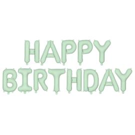 Happy Birthday Ballonguirlande Grøn