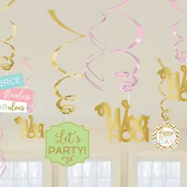 H&aelig;ngende Dekorationer Happy Birthday