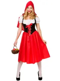 R&oslash;dh&aelig;tte Kjole Kostume Medium