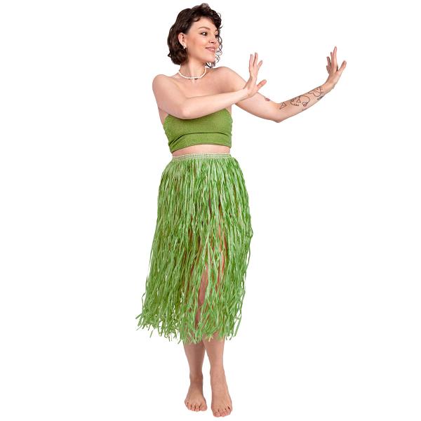 Grøn Hawaii Hula Nederdel 77 cm