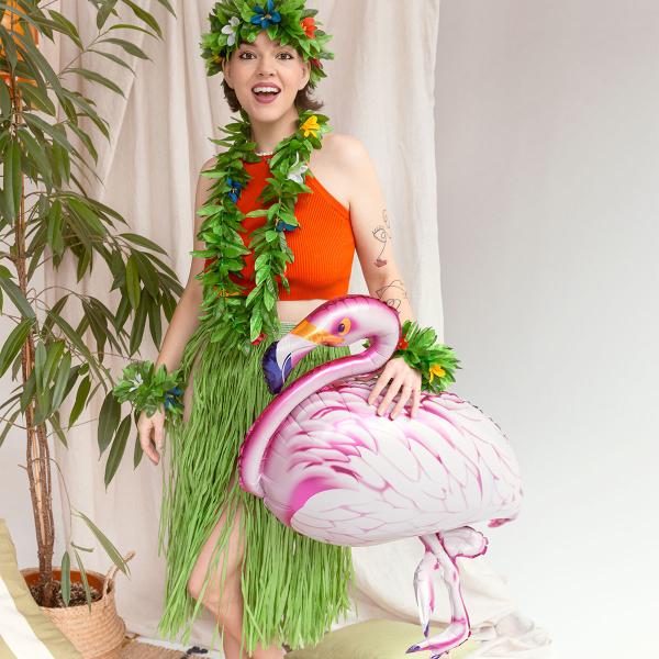 Grøn Hawaii Hula Nederdel 77 cm