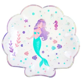 Paptallerkener Mermaid Party