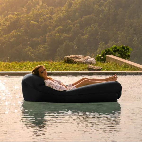 Softybag Loungesofa Midnatssort 175 x 75 x 50 cm