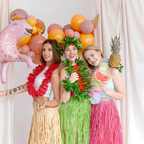 Grøn Hawaii Hula Nederdel 77 cm