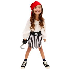 Piratkostume Nederdel og Bandana Børn