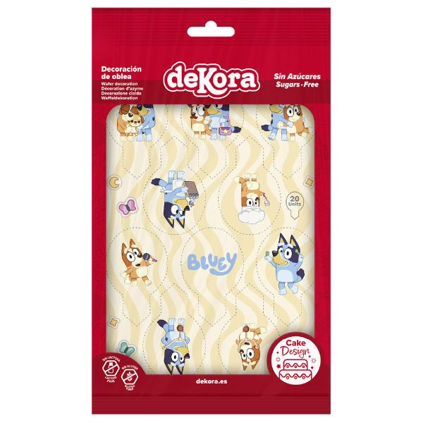 Spiselige Muffinsdekorationer Bluey 6,3 cm 12 g 20-pak