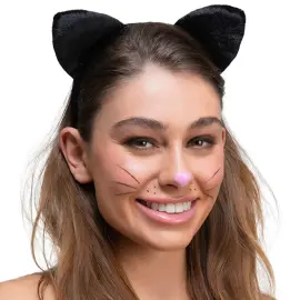 H&aring;rb&oslash;jle med Katte&oslash;rer Sort