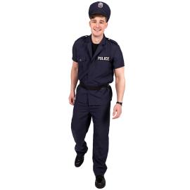 Politibetjent Marineblå Kostume