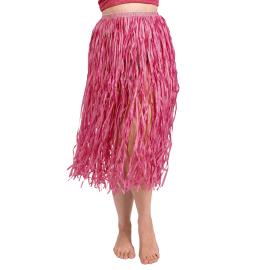 Lyserød Hawaii Hula Nederdel 77 cm
