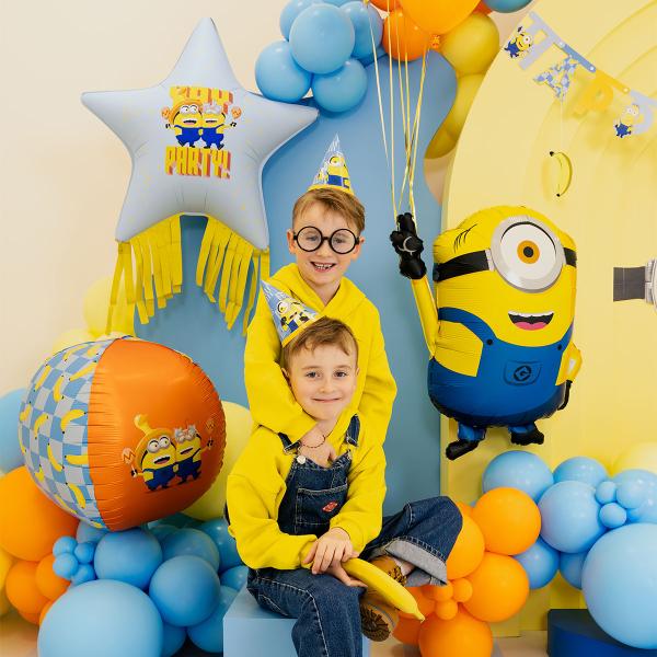 Minions Folieballon Stjerne med Frynser 72 cm