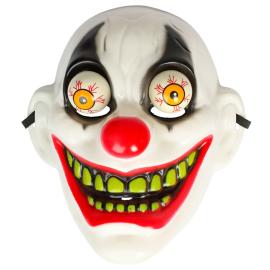 Skør Klovnemaske med Bevægelige Øjne