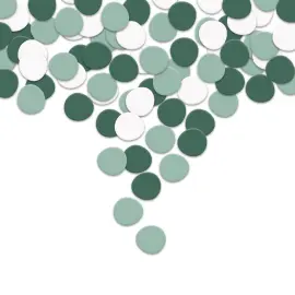 Konfetti Store Prikker Gr&oslash;n/Hvid