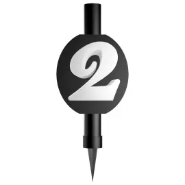 Sort Isfont&aelig;ne med Tal 2