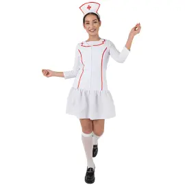 Sygeplejerske Hvid Kostume