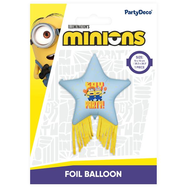 Minions Folieballon Stjerne med Frynser 72 cm