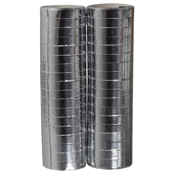 Serpentiner Metallic Sølv 2-pak