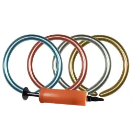 Modelballoner & Pumpe Blandede Chrome Farver