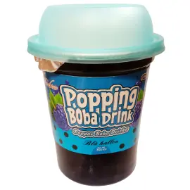 Drik med Popping Boba Bl&aring; Hindb&aelig;r 350 ml