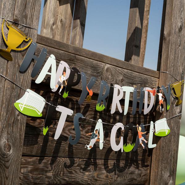 Bogstavguirlande Fodbold Fødselsdagsfest 1,7 m