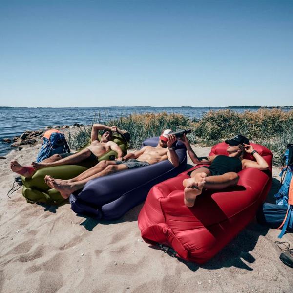 Softybag Loungesofa Chilirød 175 x 75 x 50 cm