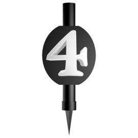 Sort Isfontæne med Tal 4