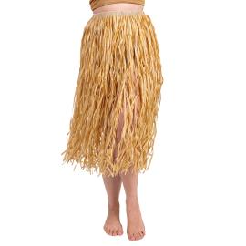 Halmfarvet Hawaii Hula Nederdel 77 cm