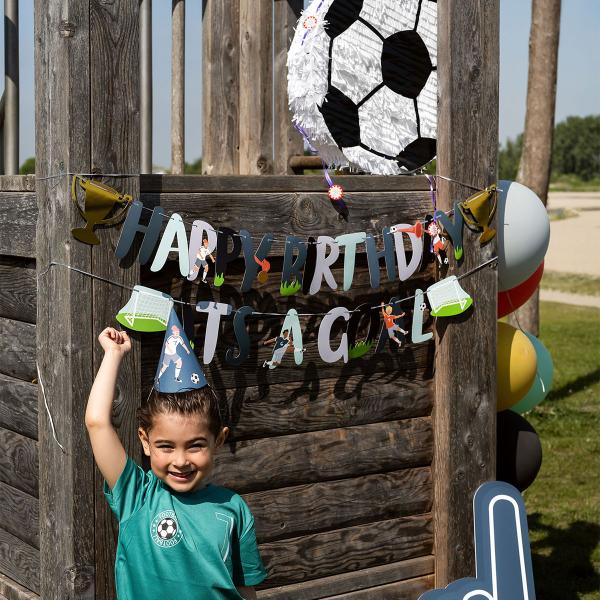 Bogstavguirlande Fodbold Fødselsdagsfest 1,7 m
