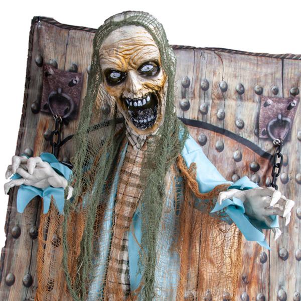 Lænket Dørzombie Animeret Prop 180 cm