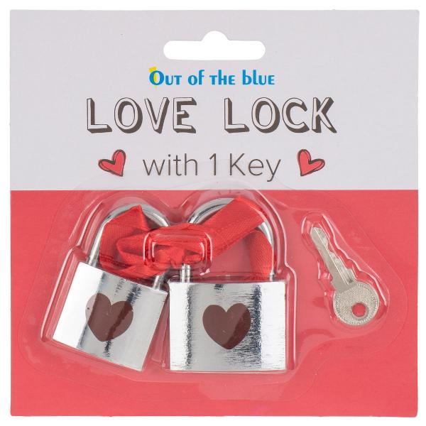 Kærlighedslås med Hjerte 2-pak