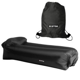 Softybag Loungesofa Midnatssort 175 x 75 x 50 cm