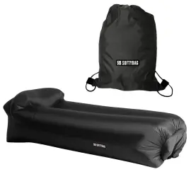 Softybag Loungesofa Midnatssort 175 x 75 x 50 cm
