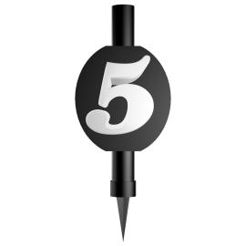 Sort Isfontæne med Tal 5