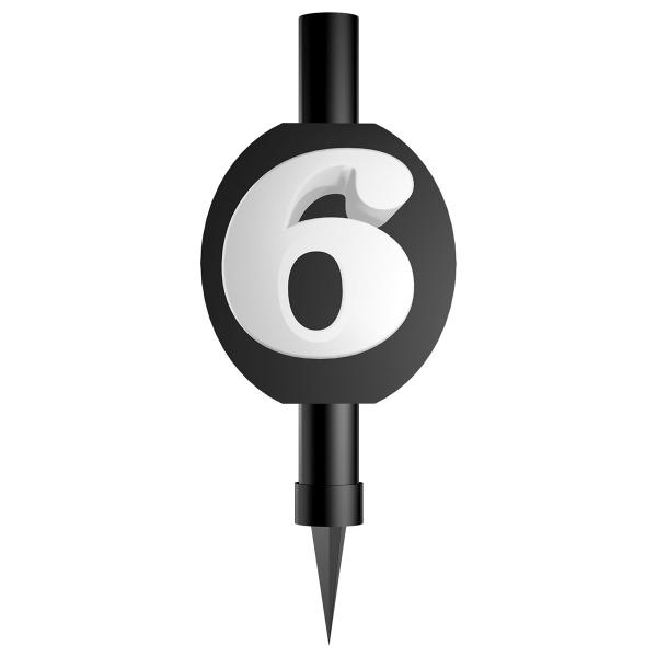 Sort Isfontæne med Tal 6