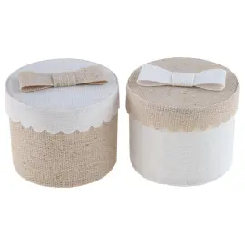 Runde Gave&aelig;sker Hvid & Beige