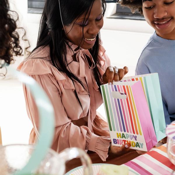 Gaveposer Happy Birthday Stripetastic 6-pak