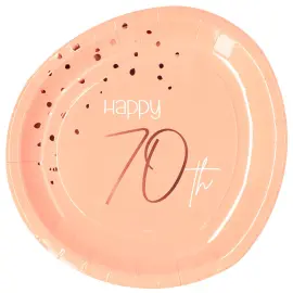 Happy 70th Tallerkener Lyserød