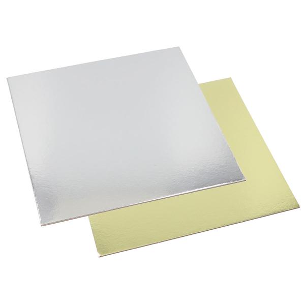 Firkantede Kagefade Guld/Sølv 25-pak