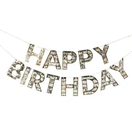 Happy Birthday Guirlande Guld